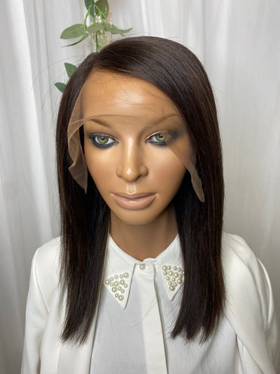 Grace (bonnet M dentelle marron)