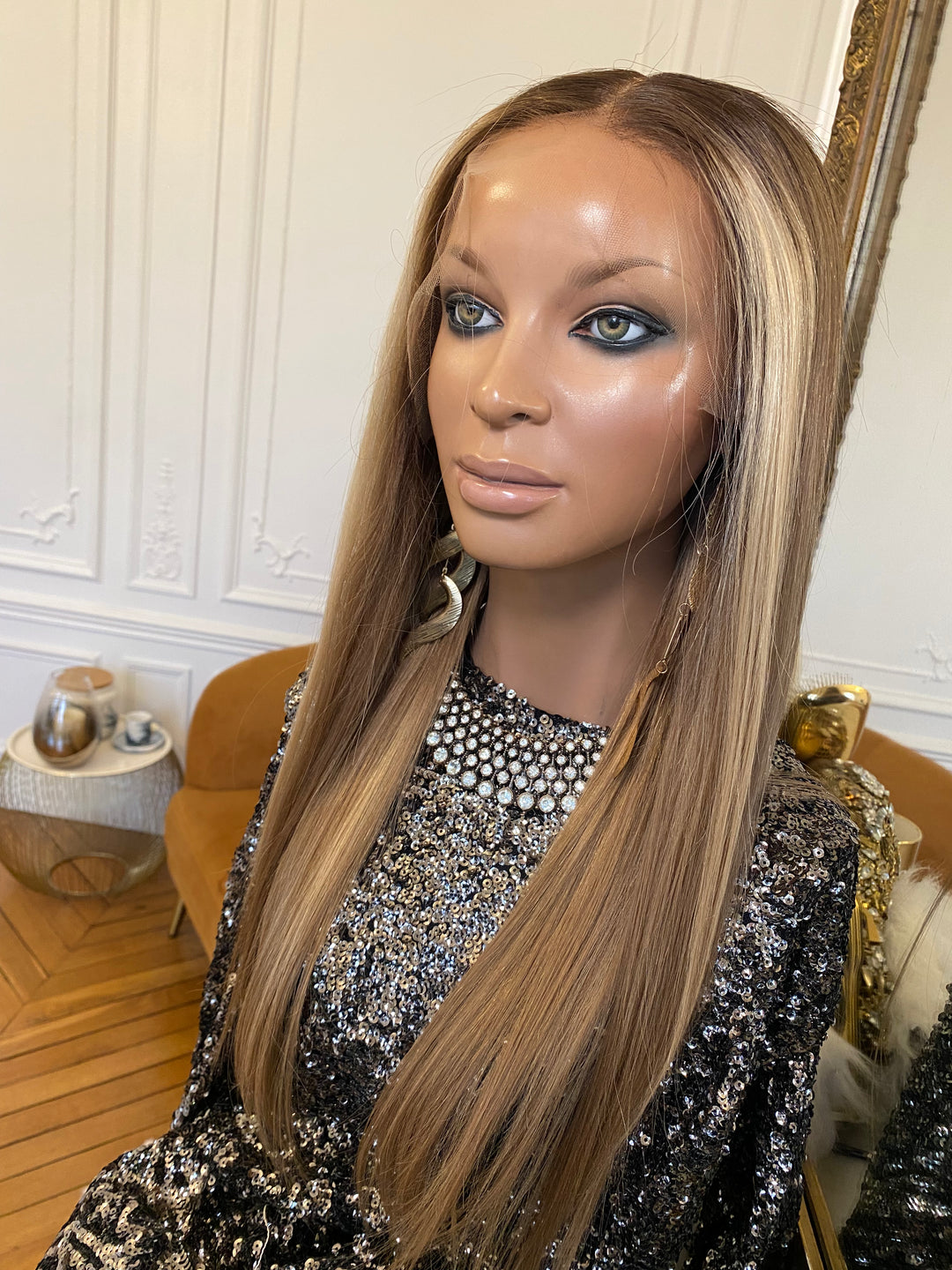 Aurora blond HD (dentelle marron)