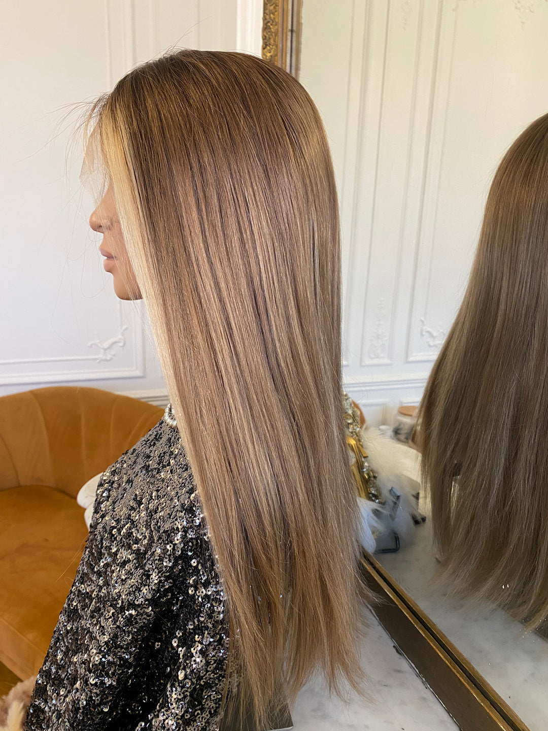 Aurora blond HD (dentelle marron)