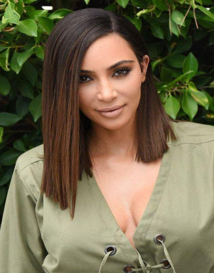 Sur commande Kim carré asymétrique marron - Glamlace